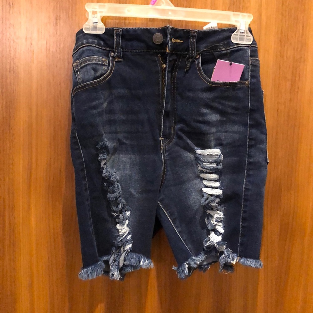 Urban Planet Denim Biker Shorts